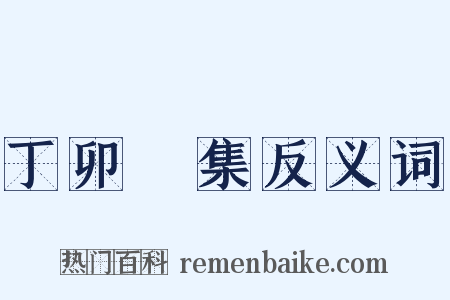 丁卯詩集反义词是什么意思的图片